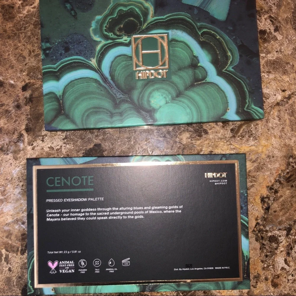 🔥 2/$30 BNIB Hipdot CENOTE Eyeshadow Palette Oceanic! 🌊 Blue Green Sea Cool